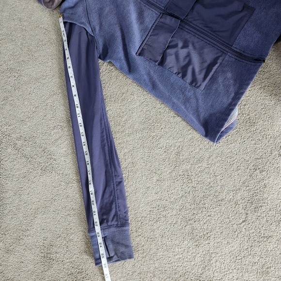 Ivivva By Lululemon Blue Full Zip Hooded Sweatshirt Hoodie Blue Cozy Size 10 - Picture 7 of 12